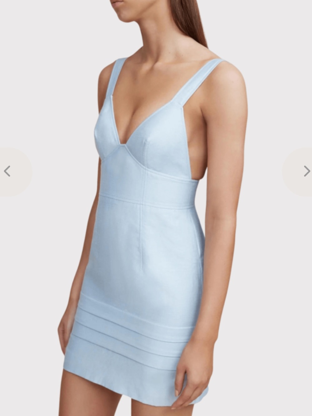 NWT Acler Rowland Dress Light Blue Strappy Sheath Size 4 Revolve retail $550